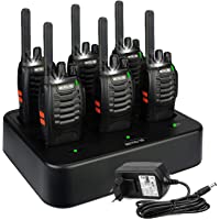 Los mejores  - Retevis H777 Plus Walkie Talkie Recargable- Walki Talky con Cargador de Seis Vías- PMR446 16 Canales Licencia Libre…
